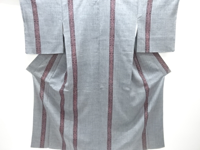 JAPANESE KIMONO / ANTIQUE KIMONO / SILK / WOVEN ABSTRACT & STRIPE